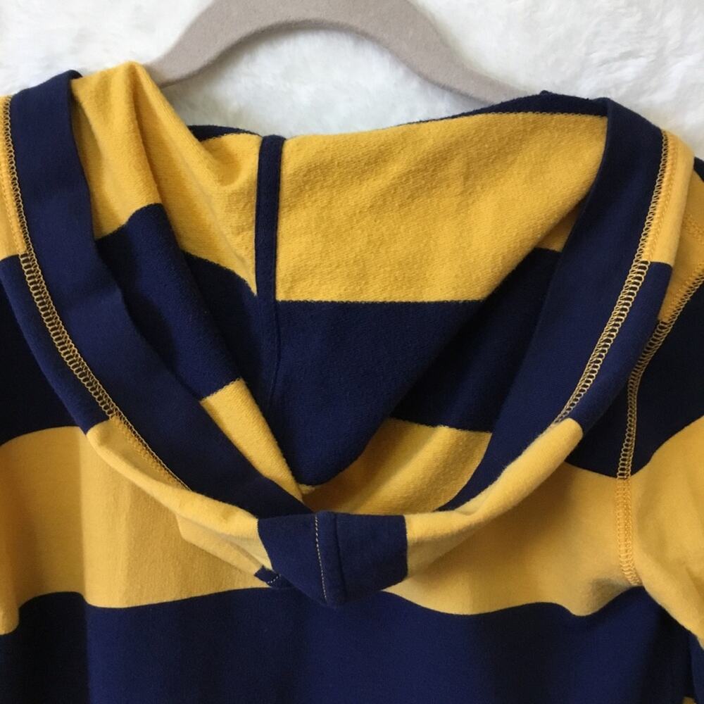 Ralph Lauren Girl Yellow Striped Long Hoodie Shirt - Picture 7 of 10